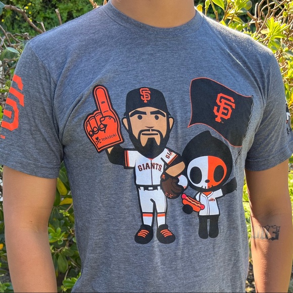 TOKIDOKI SAN FRANCISCO GIANTS MEN T SHIRT BASEBALL TEAM SERGIO ROMO MLB TULTEX M - Picture 3 of 16